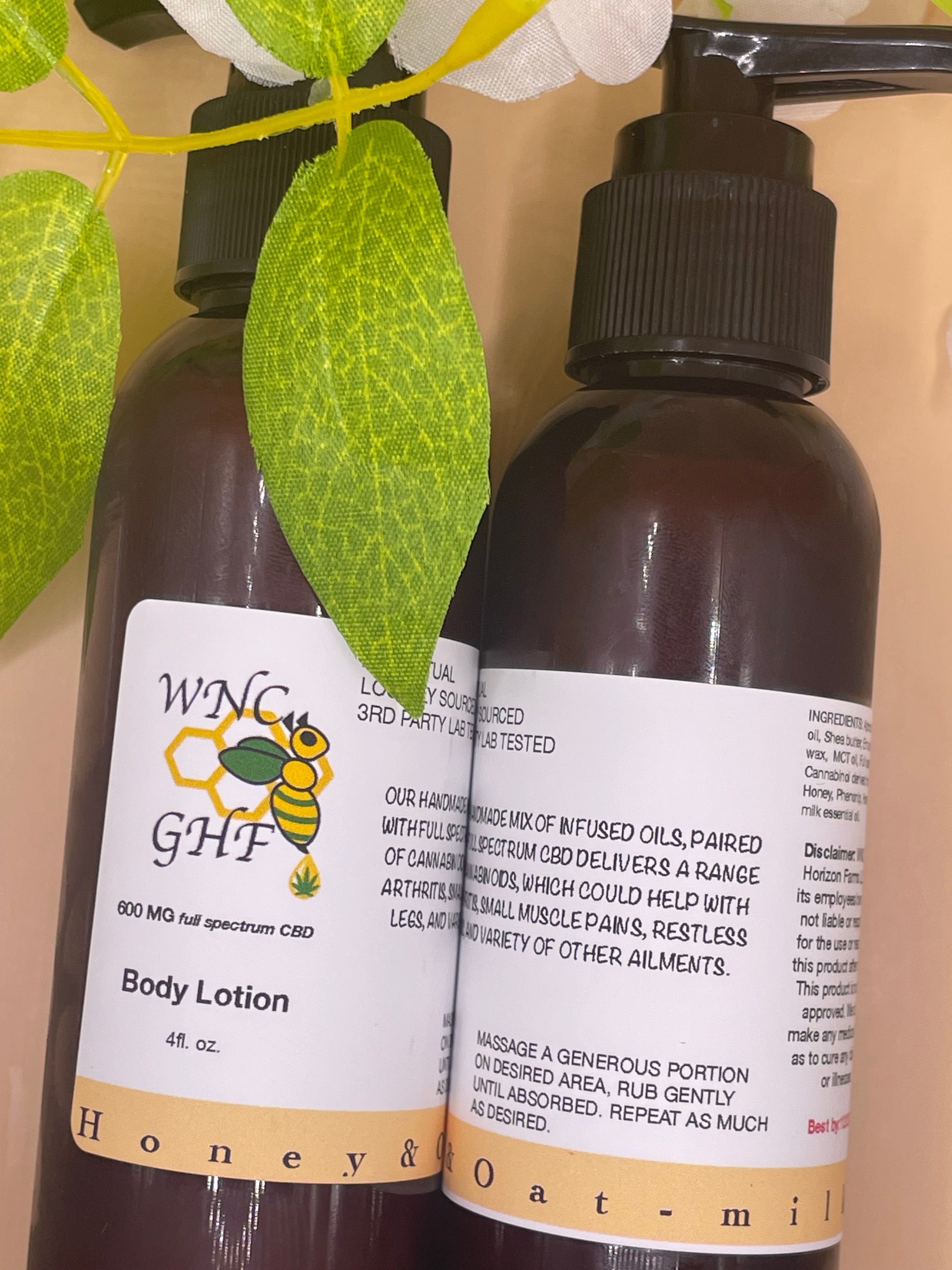 Honey & Oat Milk Lotion(600mg) WNC Green Horizon Farms